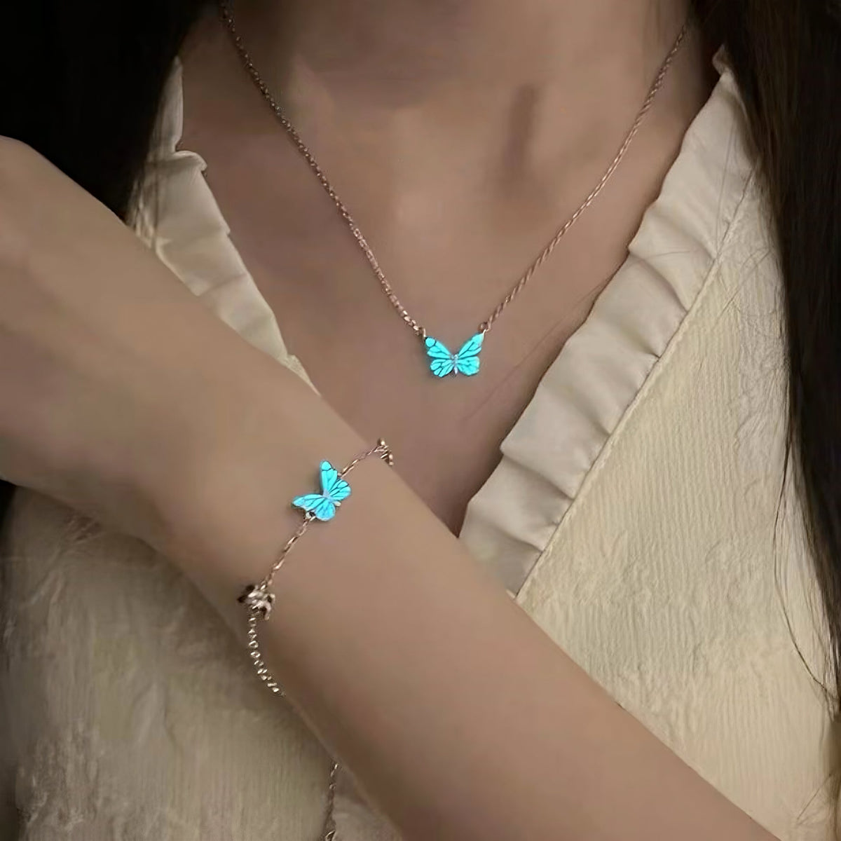 The Luminous Butterfly Bracelet